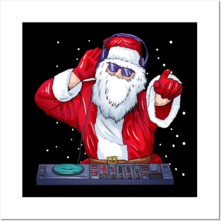 DJ Santa Illustration Posters and Art